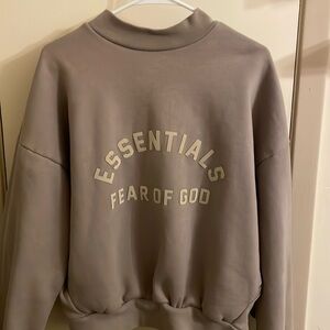 Tan, oversized, Men’s small, Turtleneck.